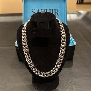 Silver 16mm Cuban Chain 20in Brand New